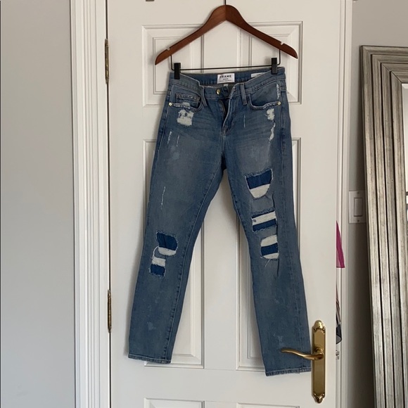 Frame denim distressed ankle length jeans.size 25 - Picture 1 of 4
